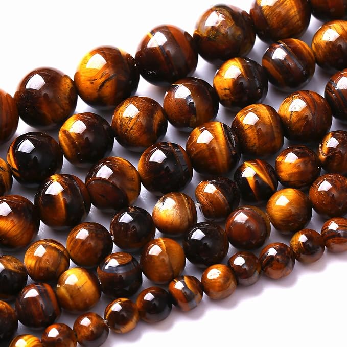 10MM Natural Iron Yellow Tiger Eye Stone Energy Healing Beads Round Loose Beads - Image 2