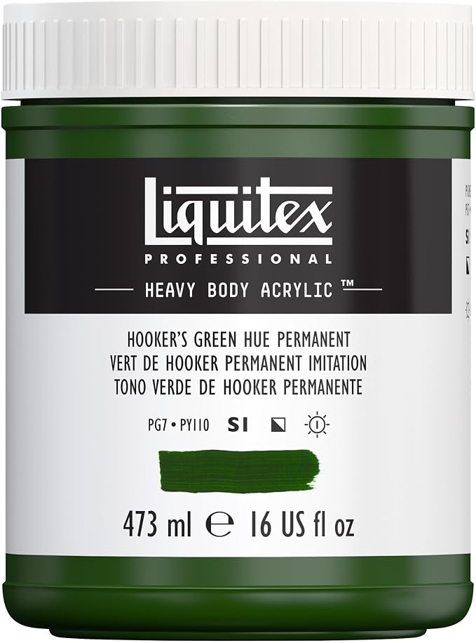 Liquitex Professional Heavy Body Acrylic Paint, 16-oz Pot, Hookers Green Hue by Liquitex