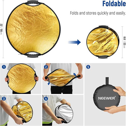 NEEWER 22"/56cm Light Reflector - Image 7