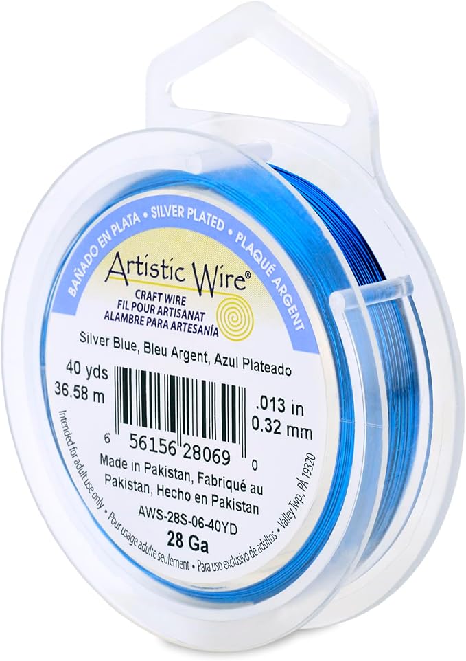 Artistic Wire, 28 Gauge Silver Plated Tarnish Resistant Colored Copper Craft by ArtisticWire