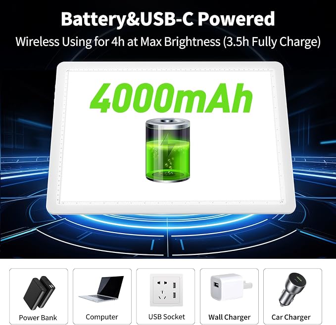Phylosal Rechargeable A3 LED Light Pad - Image 3