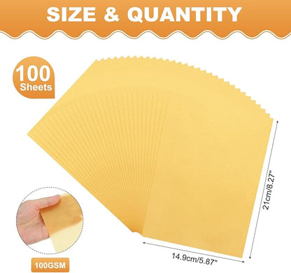 MECCANIXITY 100 Sheet Colored Vellum Paper 5.9" x 8.3", 100gsm Translucent - Image 2
