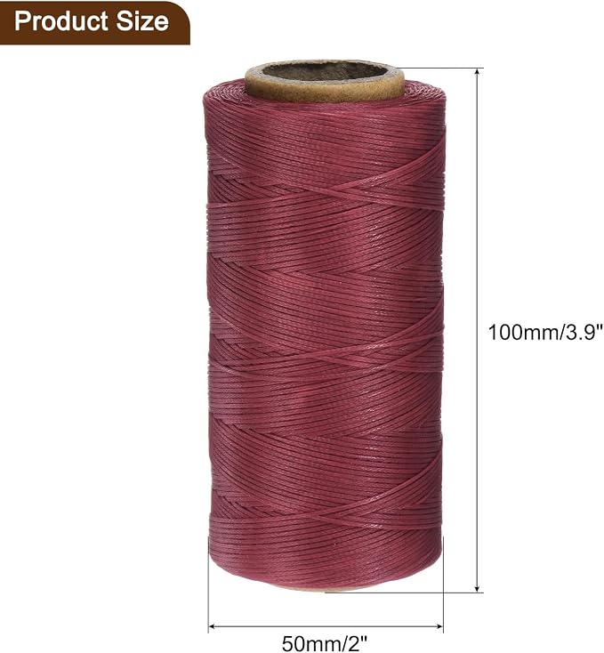uxcell 150D 0.8mm Flat Waxed Thread 284 Yards Polyester Leather Sewing Waxed - Image 2