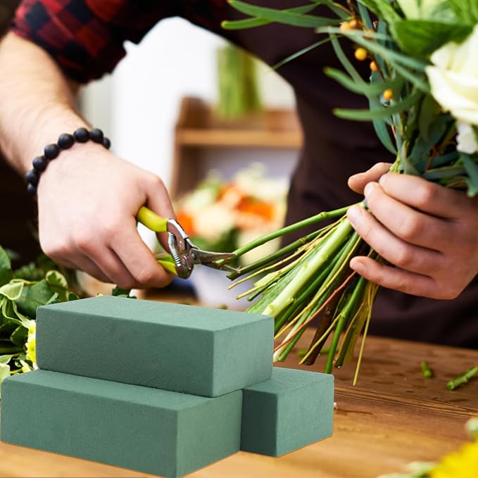 CCINEE 8 Pcs Floral Foam Bricks, Mini Florist Flower Foam Green Blocks Supplies - Image 5