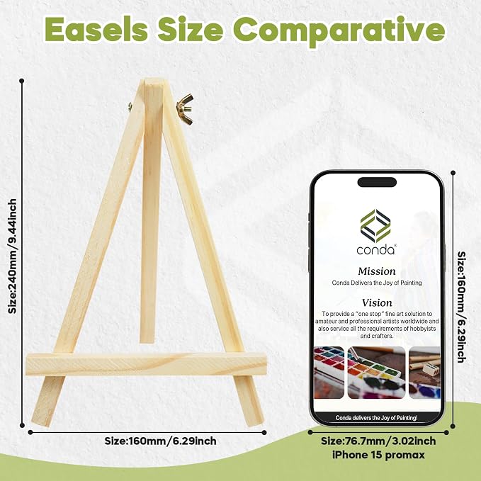 36 Pack 9 Inch Wood Easels, Easel Stand - Image 6