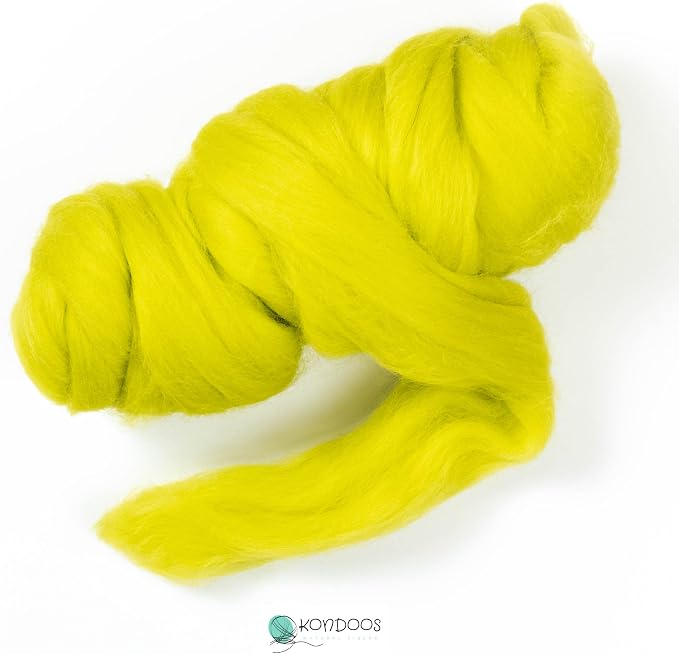 Kondoos Colored Natural Wool roving, 8 OZ. Best Wool - Image 2