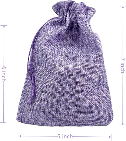 Palmhomee Pack of 25 Burlap Gift Bags - Image 3