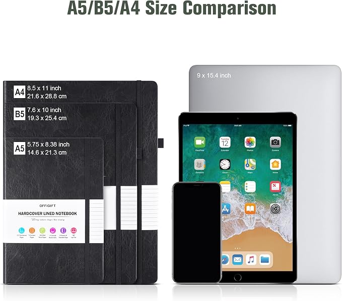 College Ruled Notebook, Large B5 Lined Journal Notebook, 314 Numbered Pages - Image 5