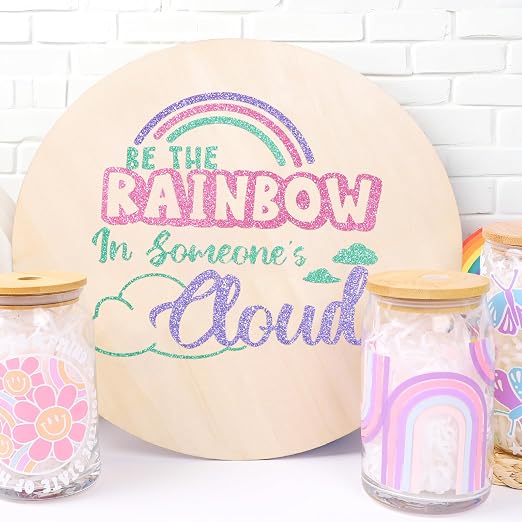 TECKWRAP Glitter Adhesive Vinyl, Permanent Craft Vinyl - Image 9