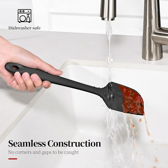 600ºF Heat Resistant Spatulas, High Heat Food Safe Semless Kitchen Silicone - Image 9
