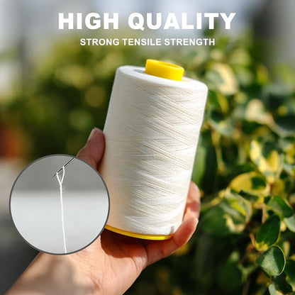 Sewing Thread Cone Set, 3 Pack Serger Thread, 3000 Yards Each, All Purpose - Image 3