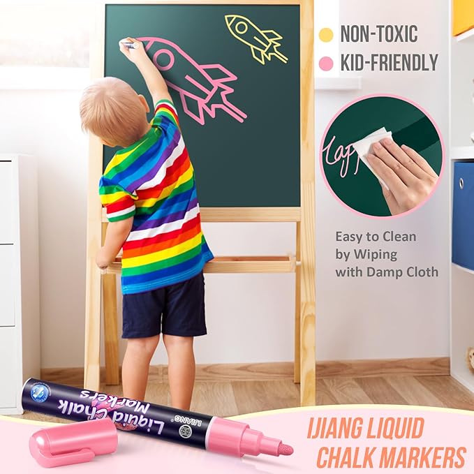 Pastel Chalk Markers Erasable for Chalkboard, Liquid Chalk Marker 8 Colors - Image 4