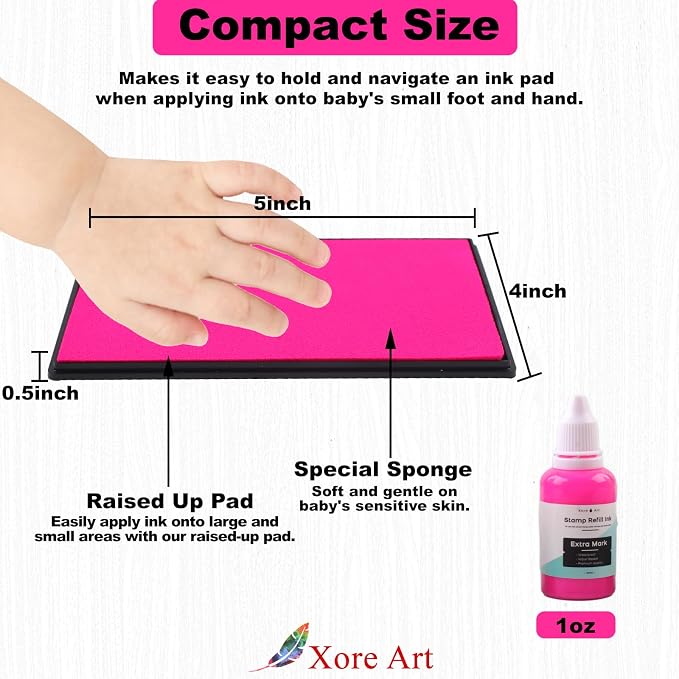 5"x4'' Large Ink Pad Washable Stamp Ink Pad - Image 2
