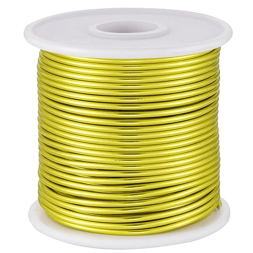 12 Gauge Yellow Green Aluminum Craft Wire by OZXCHIXU