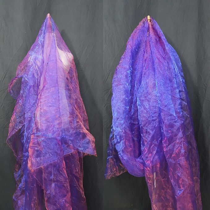 Two-Tone Iridescent Holographic Organza Fabric - Image 2