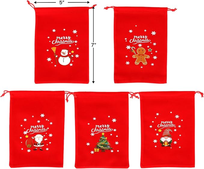 Tapleap Velvet Coth Christmas Bags - Image 2
