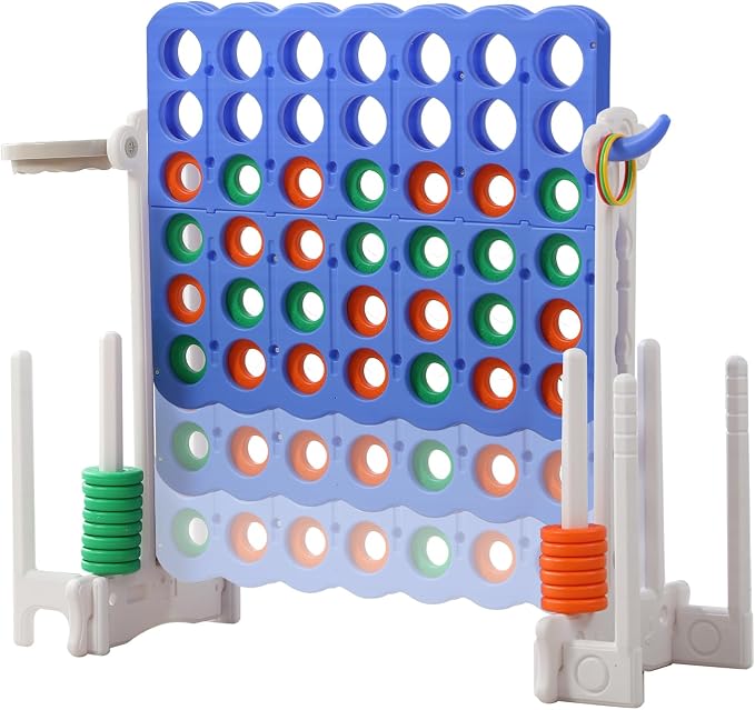 UNICOO® Jumbo 4 in a Row Game | Adjustable Height 4-to-Score Giant Yard Game Set by UNICOO