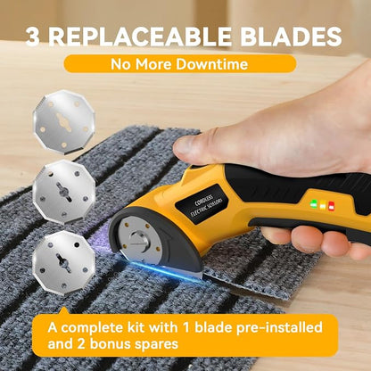 Cordless Electric Scissors: 4V Rechargeable Cardboard Cutter, 3 Blades - Image 6