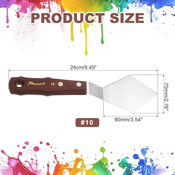 MECCANIXITY Pack of 1 Large Palette Knife No.10, 9.4" Long Palette Knives - Image 2