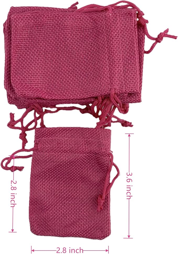 Palmhomee Pack of 25 Burlap Gift Bags - Image 3