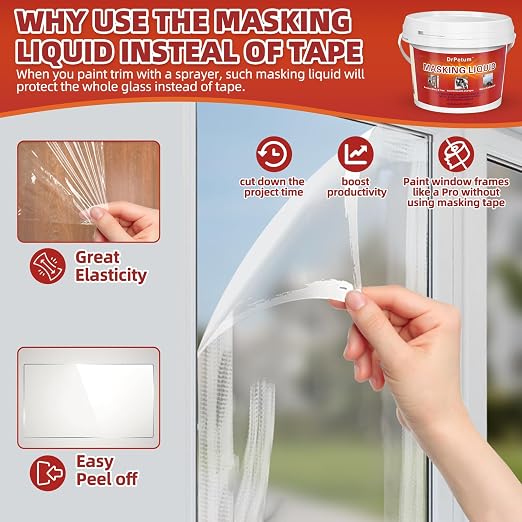 Masking Liquid Tape, Transparent Peelable Coating - Image 3