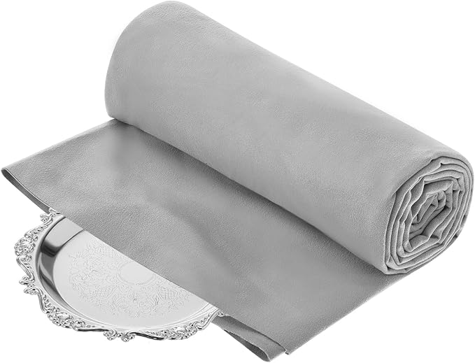 Jecery 1.1 Yard Anti Tarnish Silver Cloth by the Yard, Luxury Jewelry Silver by Jecery