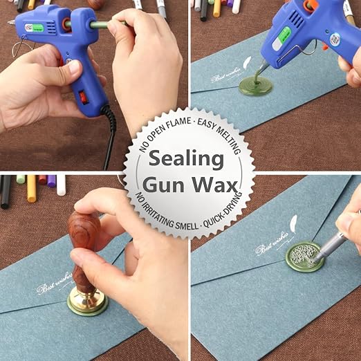 Wax Seal Sticks, ONWINPOR 20Pcs Red Wax Sealing Sticks - Image 8