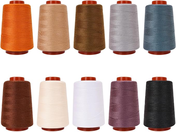 Sewing Thread Kit, All Purpose Sewing Thread 40wt, 10 Spools Assorted Colors by Unknown
