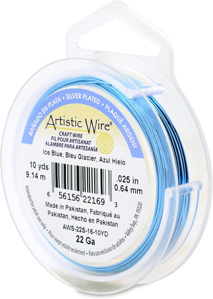 Artistic Wire, 22 Gauge Silver Plated Tarnish Resistant Colored Copper Craft by ArtisticWire