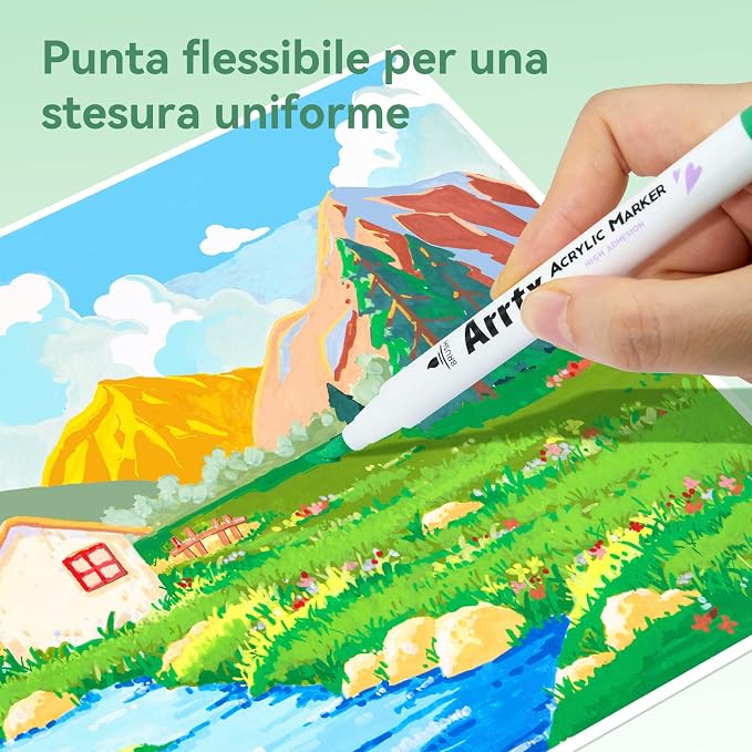 Arrtx 90 Colors Paint Markers Pens, Acrylic Paint Pens - Image 7