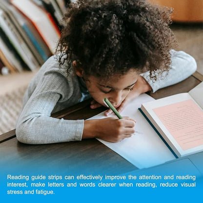 PATIKIL A4 Size Guided Reading Sheet, Light Orange - Image 4