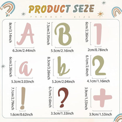 221 Pcs Bulletin Board Letters Round Alphabet Number Punctuation Symbol Combo - Image 3