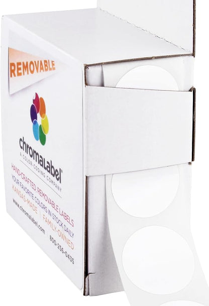 ChromaLabel 1 Inch Circle Sticker Labels, Removable Sticky Dots by ChromaLabel