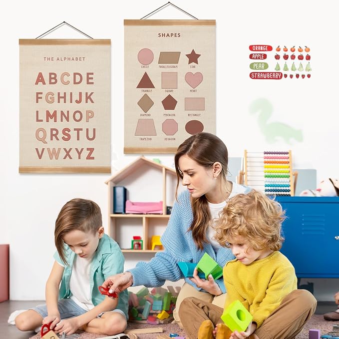 ZTGDA Alphabet Shapes Poster Set of 2, ABC Posters - Image 4