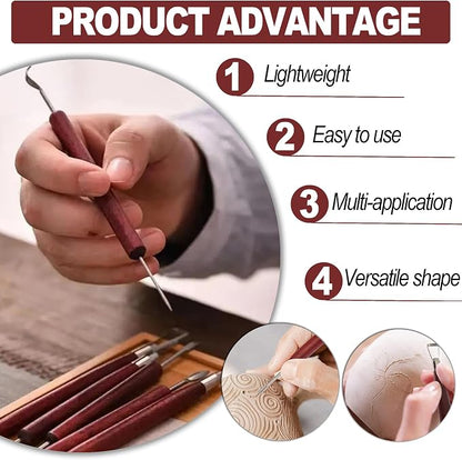 LINPHCEY 6-Piece Clay Sculpting Tools Set Perfect - Image 4