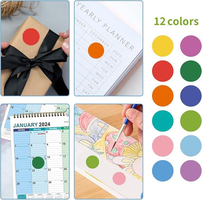 REGELETO 4200 PCS 0.75 Inch 12 Colors Round Colored Dot Stickers - Image 4