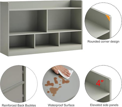 Kids Toy Storage Organizer, 5-Section Bookshelf - Image 4