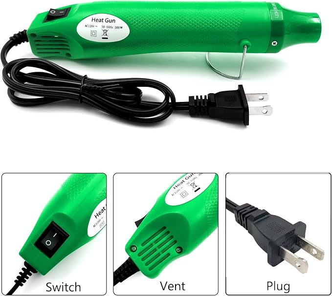 Heat Gun, Mini Hot Air Gun for DIY Crafts Portable Heat Air Gun Tool for - Image 3