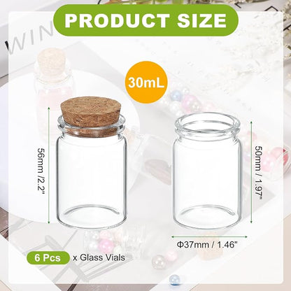 uxcell 6Pcs Mini Glass Bottles - Image 2