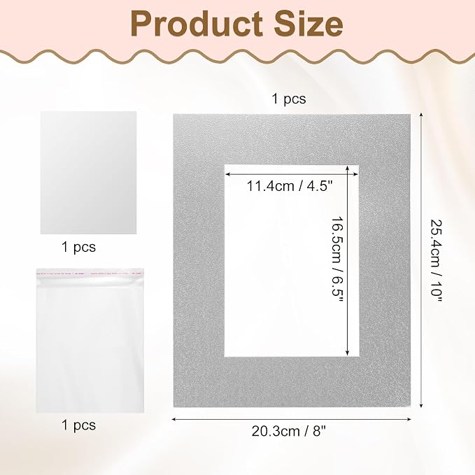 uxcell Picture Mats, 8 x 10 Mat Board Center - Image 2