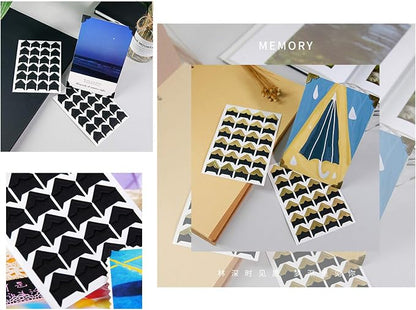 10 Sheet Photo Corners Self Adhesive PVC Paper Photo Foto Corner Stickers - Image 3