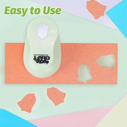 UCEC Hole Punch 1 Inch Craft Christmas Snowflakes Bells Shapes 30 Pieces Hole - Image 6