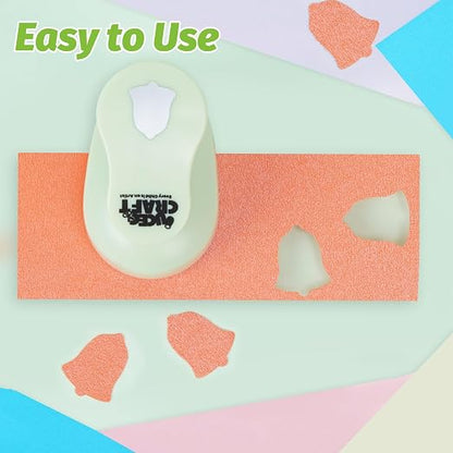 UCEC Hole Punch 1 Inch Craft Christmas Snowflakes Bells Shapes 30 Pieces Hole - Image 6