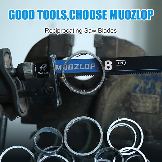 2 Pack 12 inch Reciprocating Saw Blades Set， 8 TPI High Carbon Saw Blades - Image 3