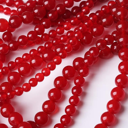 48PCS 8MM Red Chalcedony Beads Energy Healing Beads - Image 4