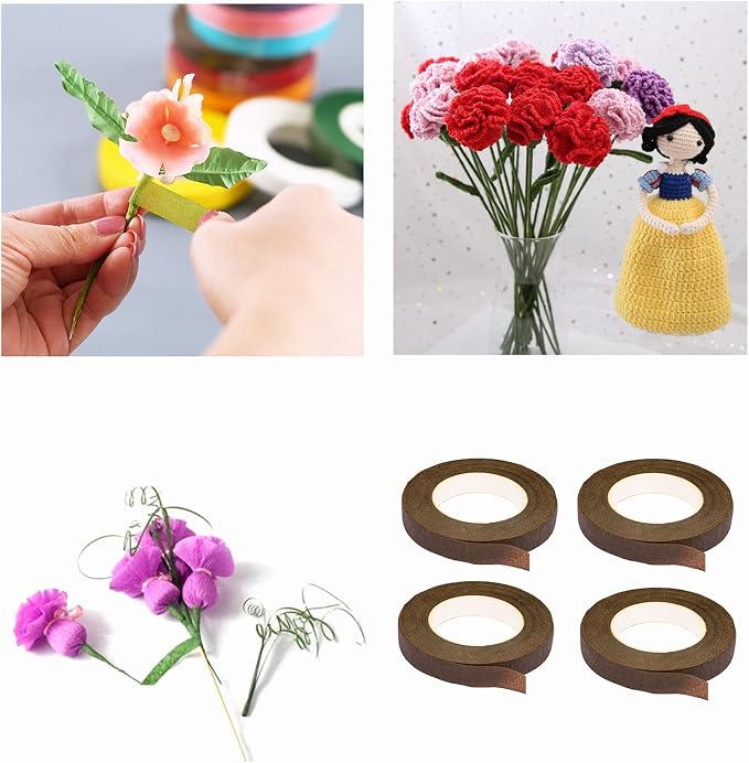 Transun Moo 4 Rolls 1/2 Inch Floral Tapes Florist Wraps - Image 4