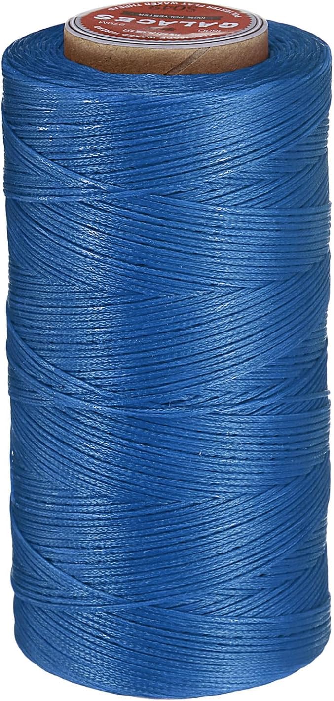 uxcell Flat Leather Sewing Waxed Thread, 270m / 295 Yards Polyester Wax String by uxcell