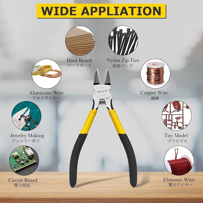 BOOSDEN Wire Cutter, 6.5 inch Side Cutters, Spring Loaded Wire Cutters - Image 4