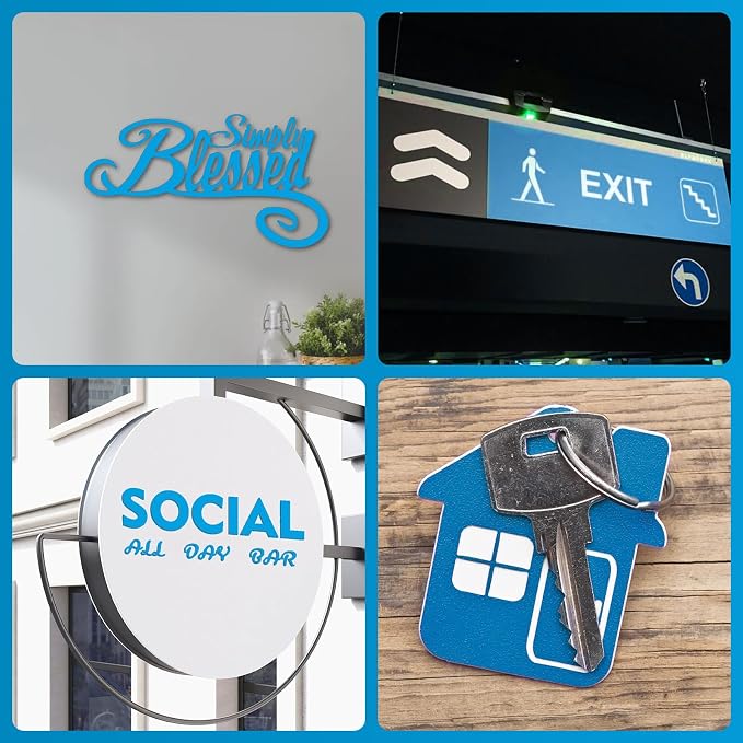 Laser Engraving Blank Blue ABS Double Color Plastic Sheet, 11.8x6.49x0.05 inch - Image 5
