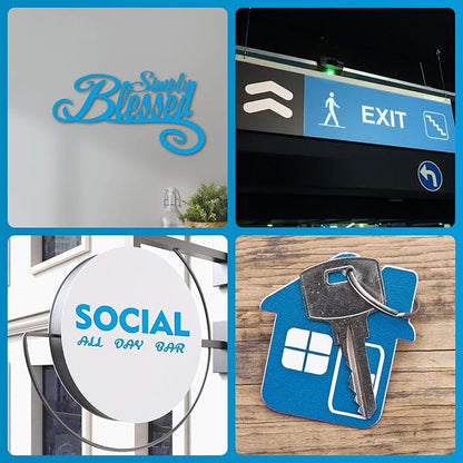 Laser Engraving Blank Blue ABS Double Color Plastic Sheet, 11.8x6.49x0.05 inch - Image 5